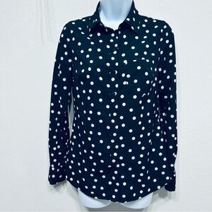 Merona Size XS Polka Dot Button Down Shirt